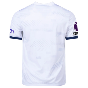 Nike Tottenham Home Jersey w/ EPL + No Room For Racism Patches  23/24 (White/Binary Blue)