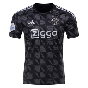adidas Ajax Sivert Mannsverk Third Jersey w/ Eredivise League Patch 23/24 (Black)