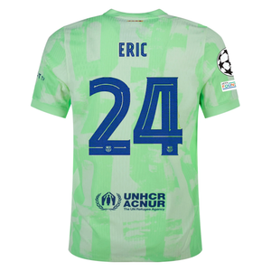 Nike Barcelona Authentic Eric García Third Jersey w/ Champions League Patches 24/25 (Barely Volt/Old Royal)