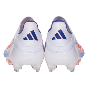 adidas F50 Elite Laceless FG Soccer Cleats (White/Solar Red/Lucid Blue)