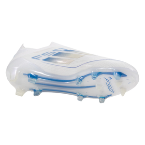 adidas F50 Elite Laceless FG Soccer Cleats (White/Metallic/Blue)