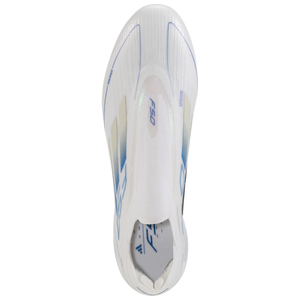 adidas F50 Elite Laceless FG Soccer Cleats (White/Metallic/Blue)