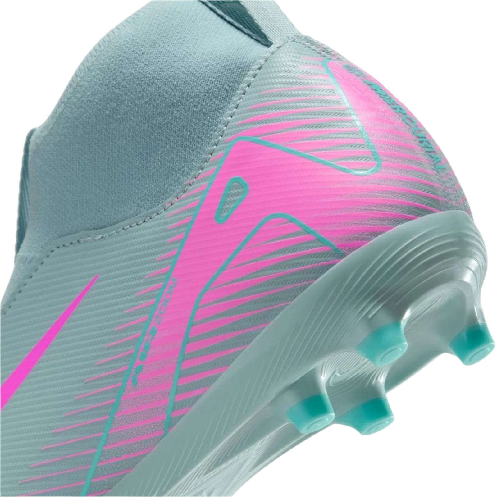 Nike Jr Zoom Superfly 10 Academy FG/MG Soccer Cleats (Ocean Cube/Pink Blast)