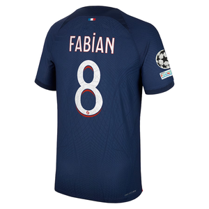 Nike Paris Saint-Germain Authentic Match Fabian Ruiz Home Jersey w/ Champions League Patches 23/24 (Midnight Navy)