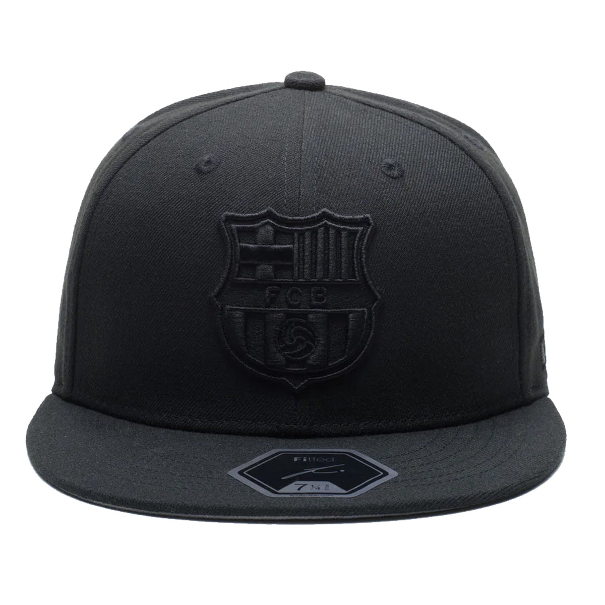 Fan Ink Barcelona Adjustable Flat Billed Hat (Black) | SoccerWearhouse