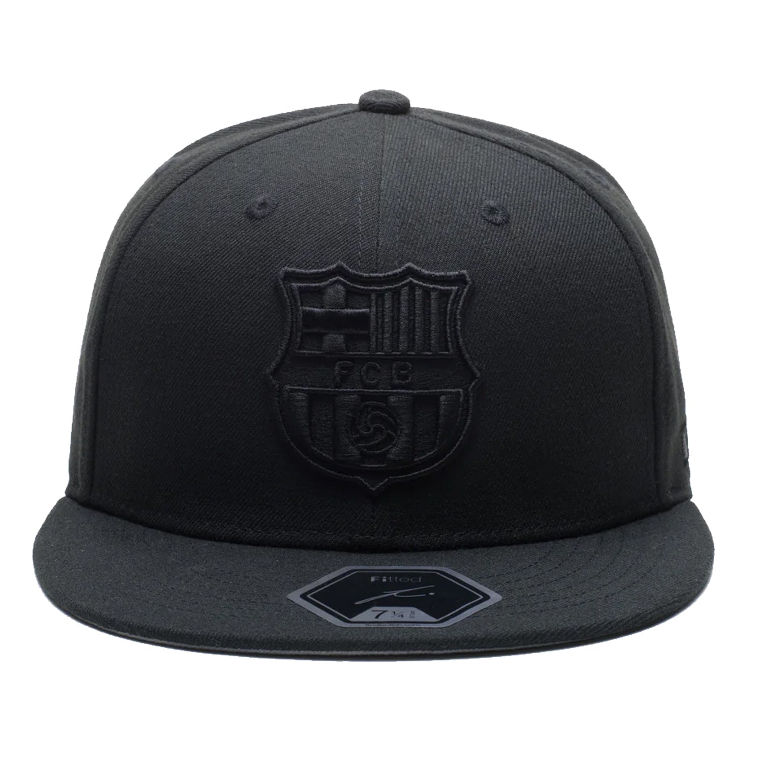 Fan Ink Barcelona Adjustable Flat Billed Hat (Black) | SoccerWearhouse