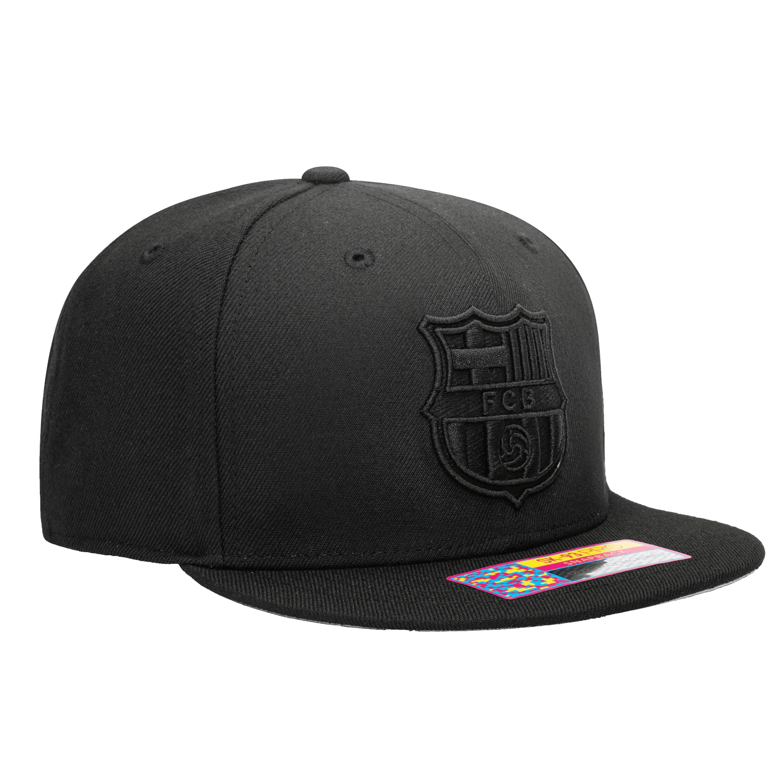Fan Ink Barcelona Dusk Adjustable Hat (Black/Black) | SoccerWearhouse