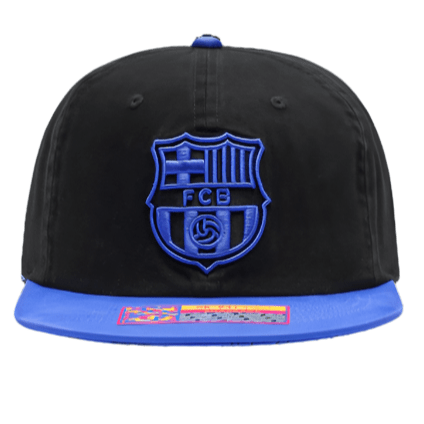 Fan Ink Barcelona Wander Snapback Adjustable Hat (Black/Blue) | SoccerWearhouse