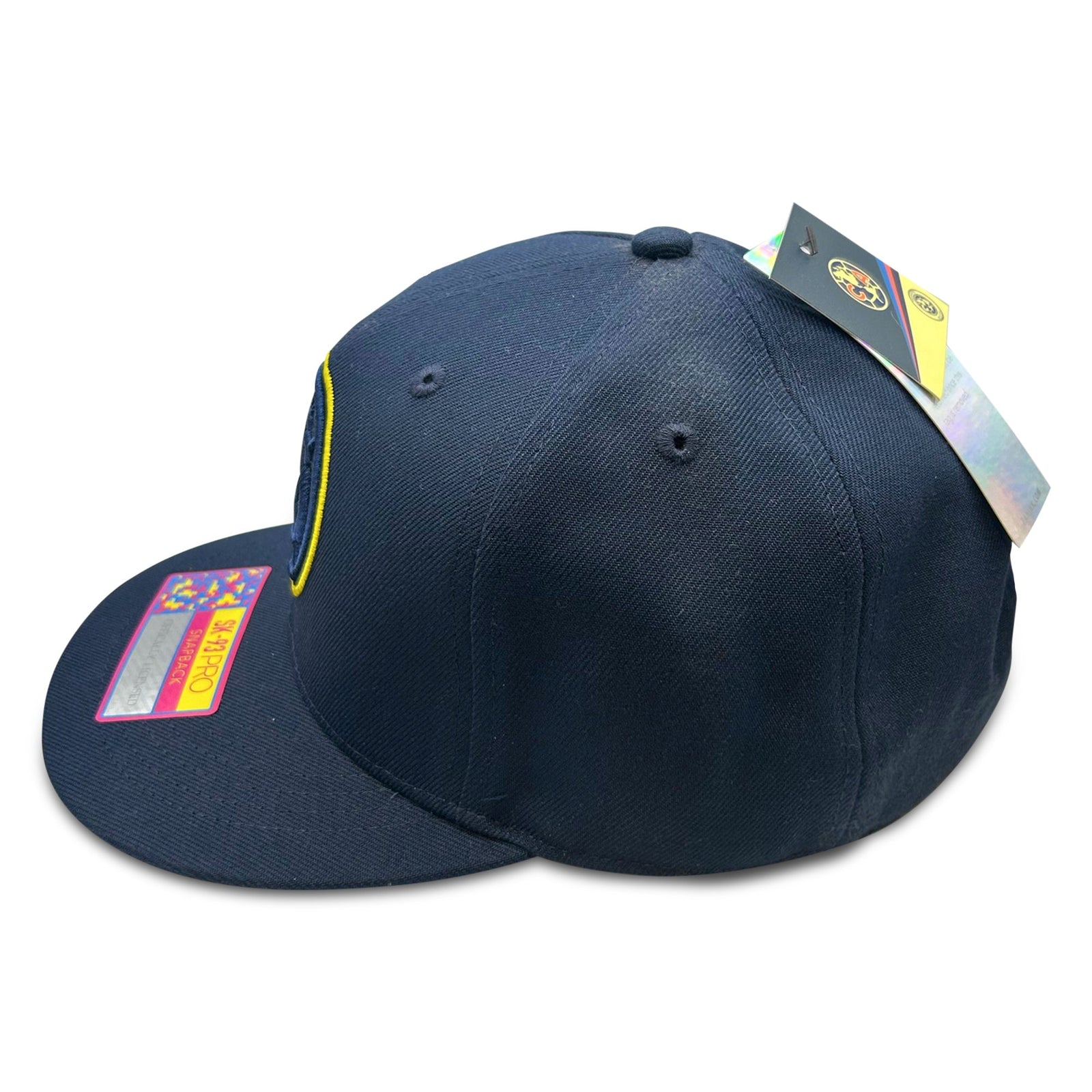 Fan Ink Club America Eclipse Snapback Hat (Navy/Yellow) | SoccerWearhouse