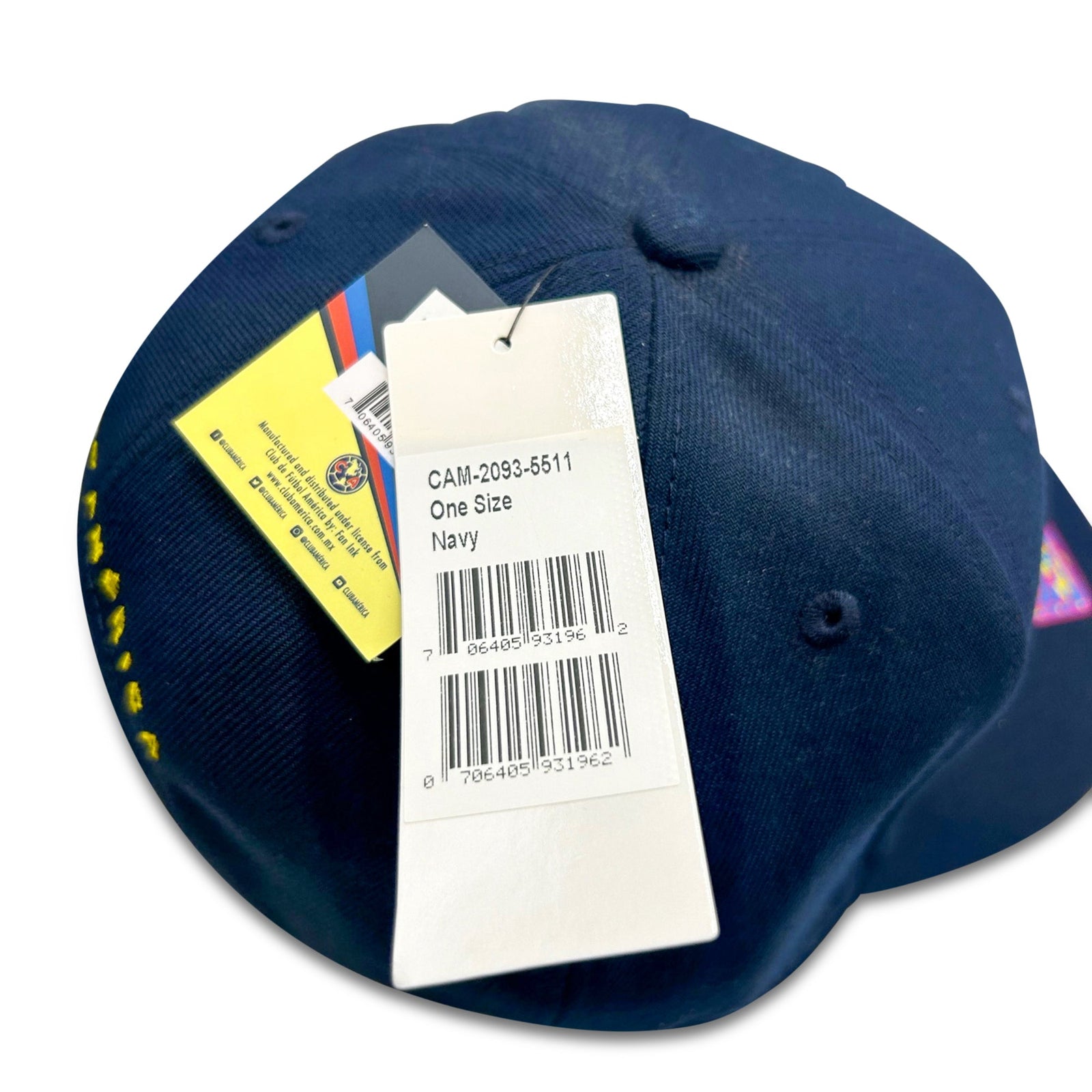 Fan Ink Club America Eclipse Snapback Hat (Navy/Yellow) | SoccerWearhouse