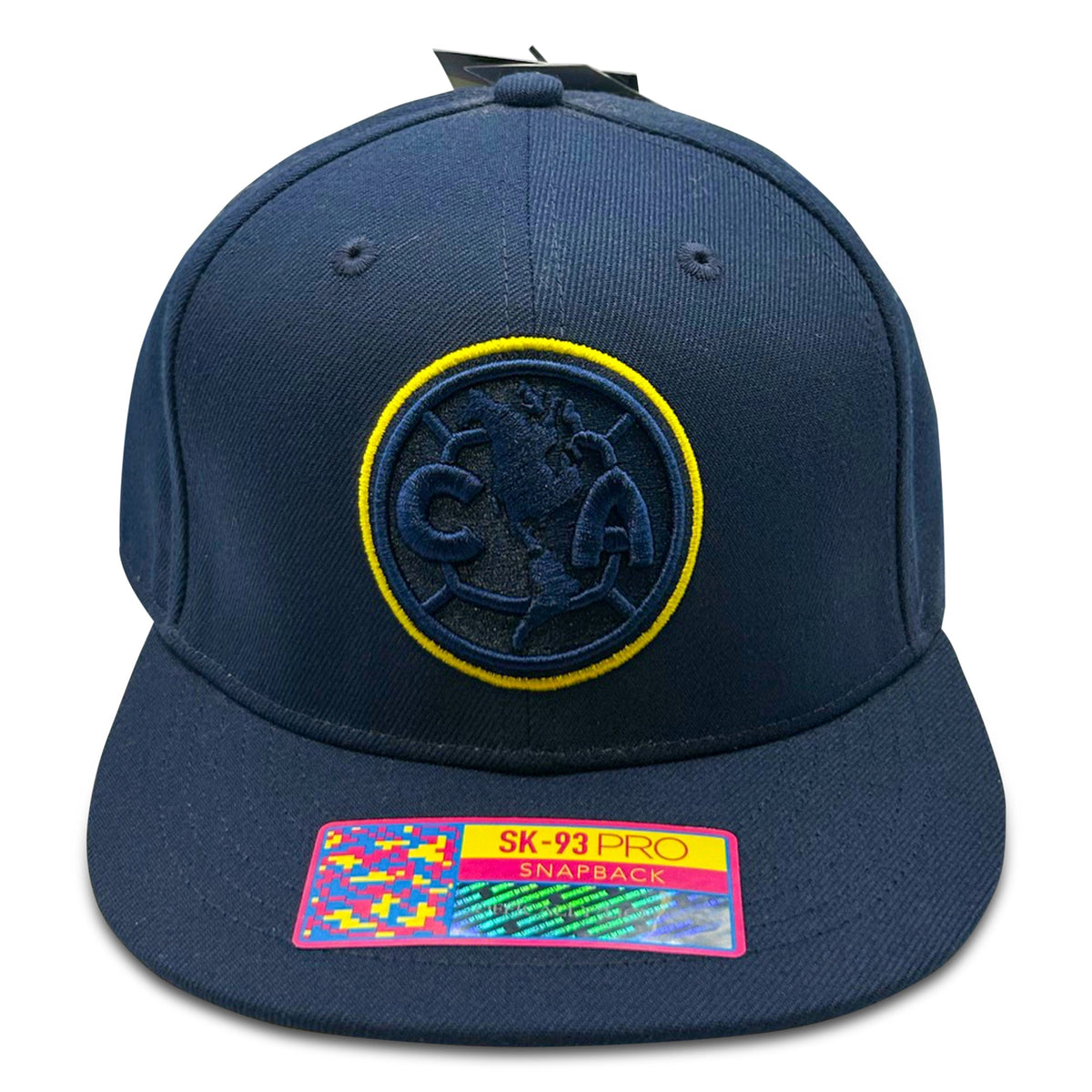 Fan Ink Club America Eclipse Snapback Hat (Navy/Yellow) | SoccerWearhouse