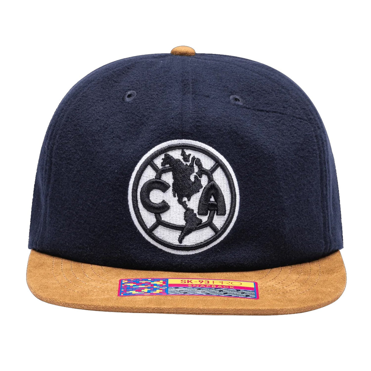 Fan Ink Club America Lafayette Snapback Hat (Navy/Brown) | SoccerWearhouse