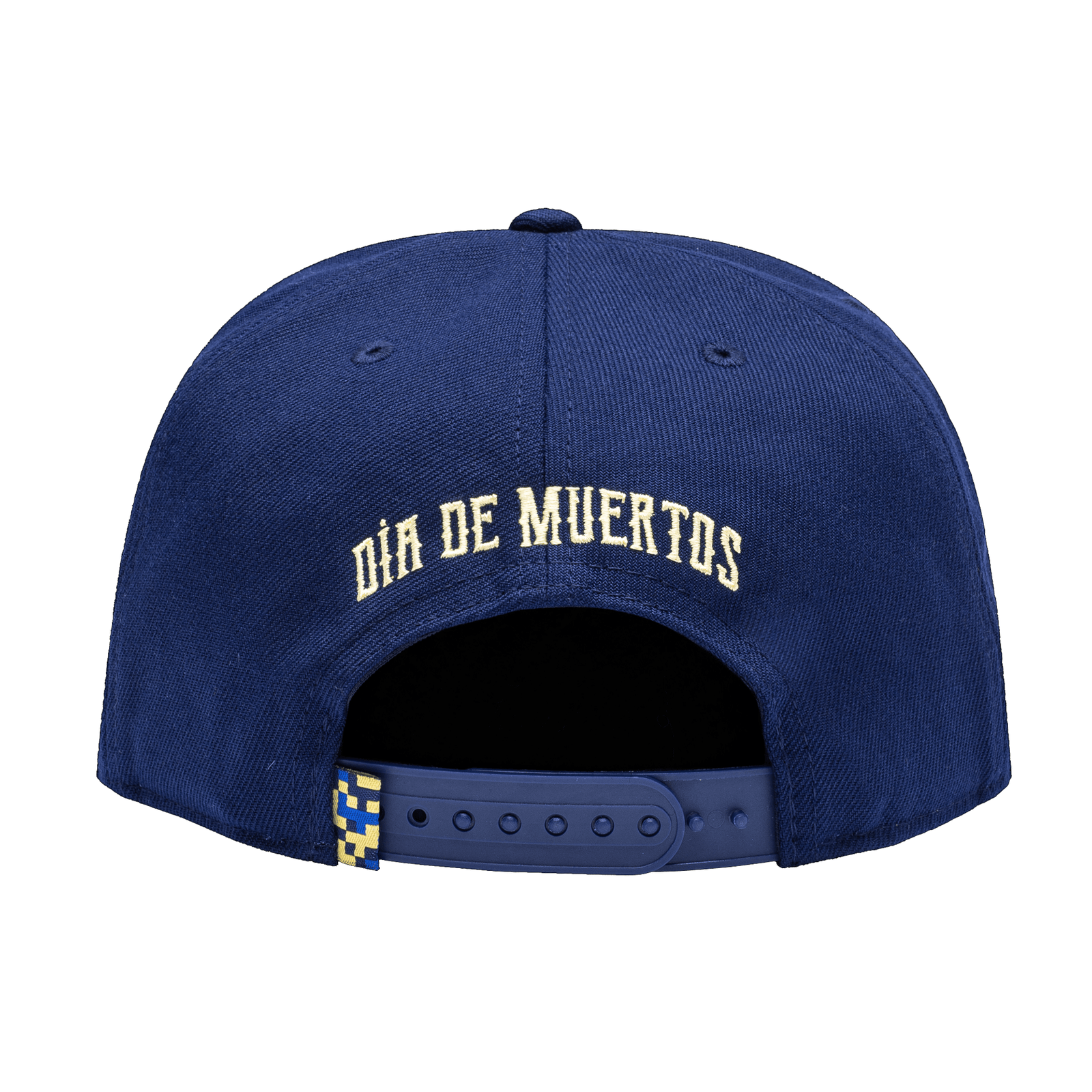 Fan Ink Club America Skull Dia De Los Muertos Snapback Hat (Navy/Yellow) | SoccerWearhouse