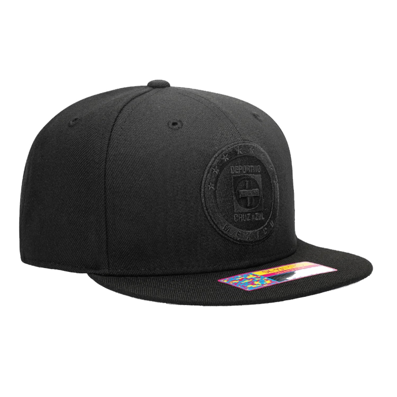 Fan Ink Cruz Azul Dusk Snapback Hat (Black/Black) | SoccerWearhouse