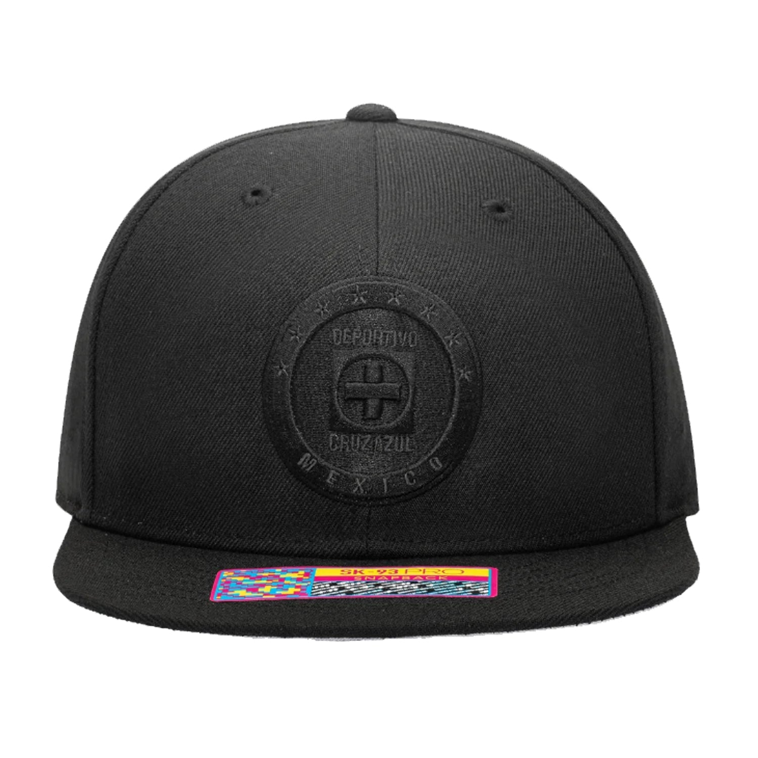 Fan Ink Cruz Azul Dusk Snapback Hat (Black/Black) | SoccerWearhouse