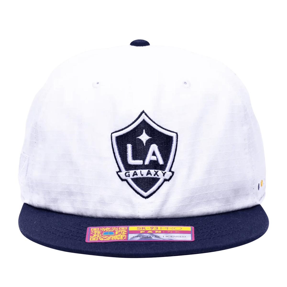 Fan Ink LA Galaxy Swingman Wax Snapback Hat (White/Navy) | SoccerWearhouse