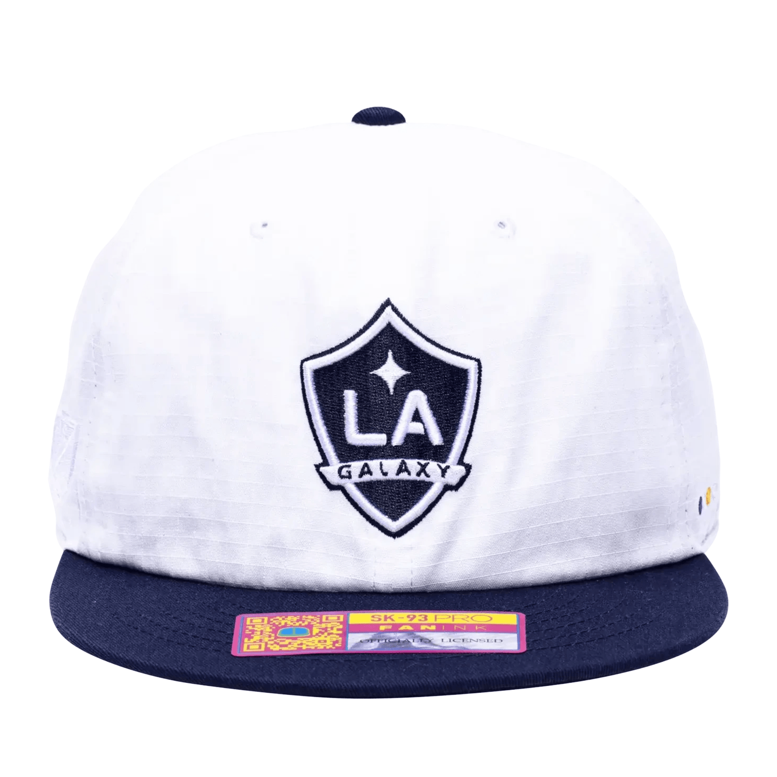 Fan Ink LA Galaxy Swingman Wax Snapback Hat (White/Navy) | SoccerWearhouse