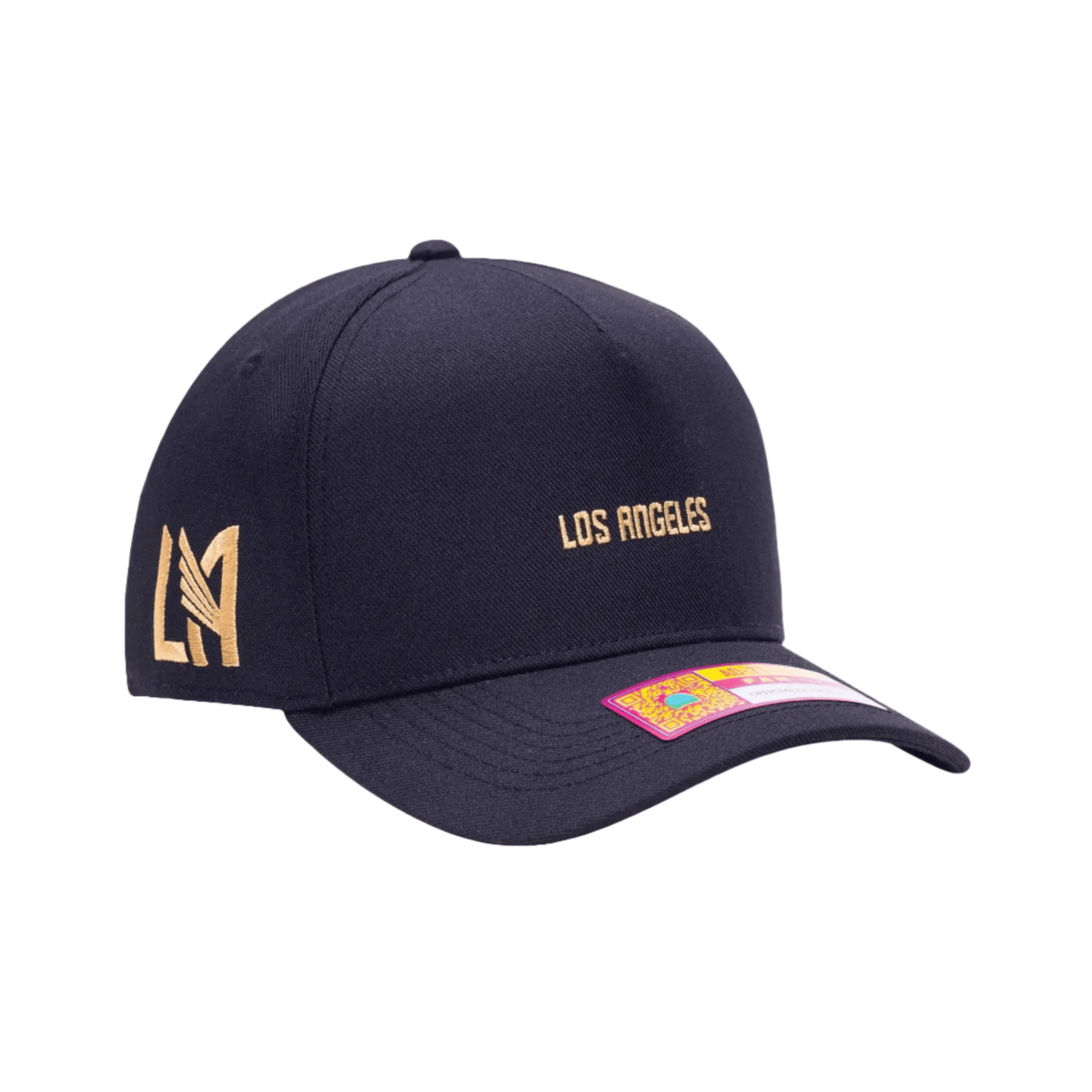 Fan Ink LAFC Lettering Snapback Adjustable Hat (Black/Gold) | SoccerWearhouse