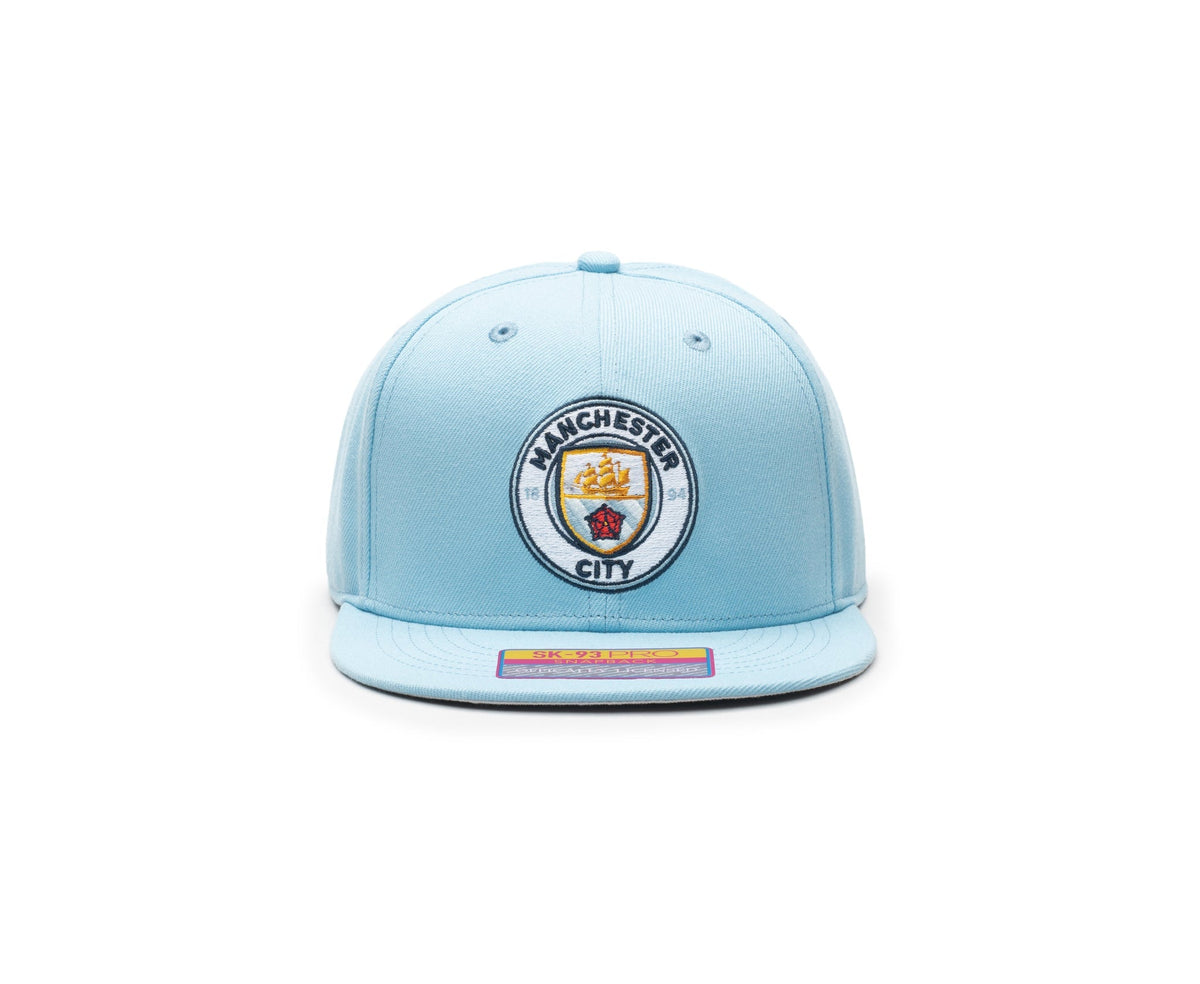 Fan Ink Manchester City Dawn Snapback Adjustable Hat (Light Blue) | SoccerWearhouse