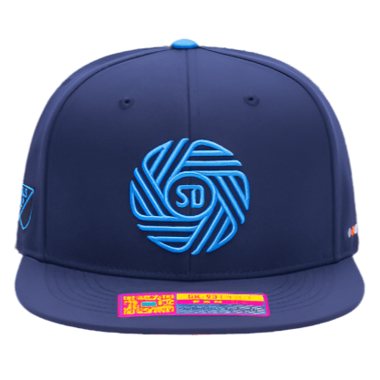 Fan Ink San Diego FC Tahiti Snapback Hat (Navy) | SoccerWearhouse