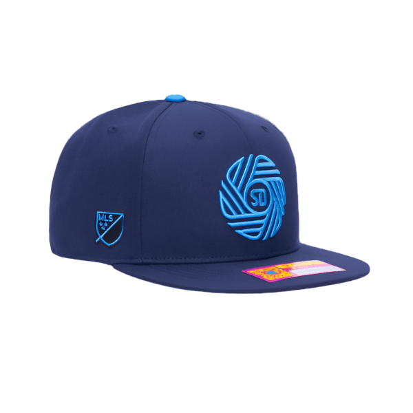 Fan Ink San Diego FC Tahiti Snapback Hat (Navy) | SoccerWearhouse