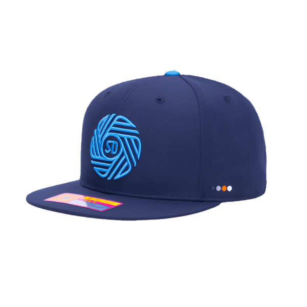 Fan Ink San Diego FC Tahiti Snapback Hat (Navy) | SoccerWearhouse