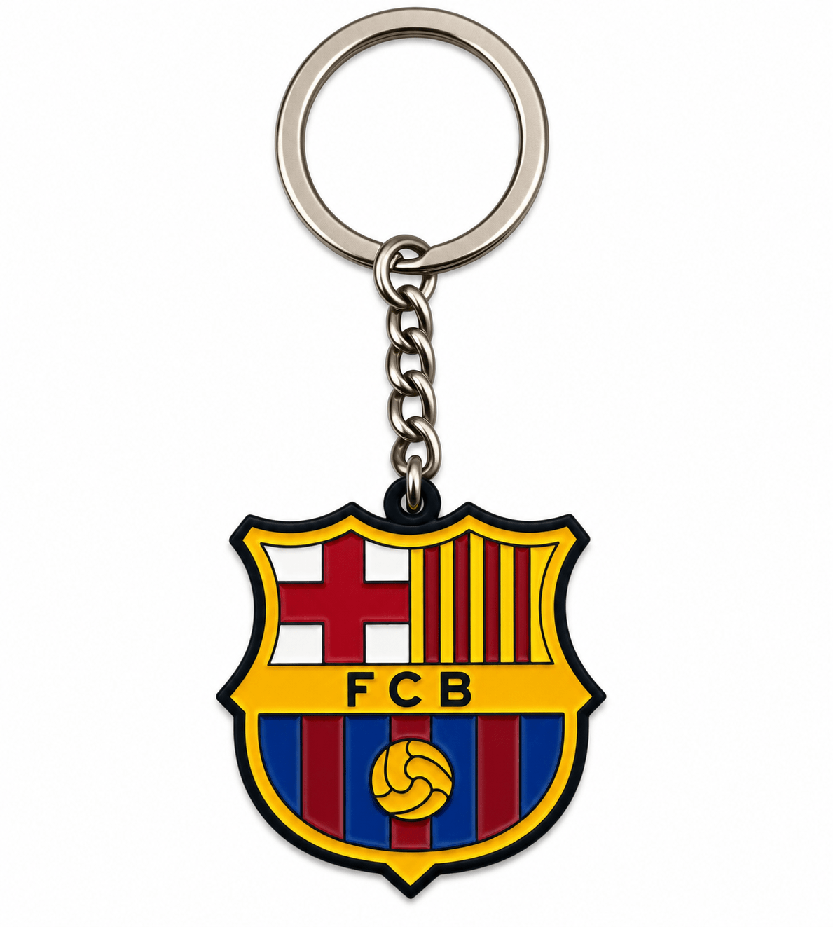 FC Barcelona Double Sided Metal Crest Keychain | SoccerWearhouse