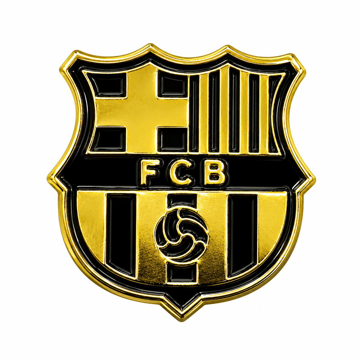 FC Barcelona Gold Enamel Pin | SoccerWearhouse