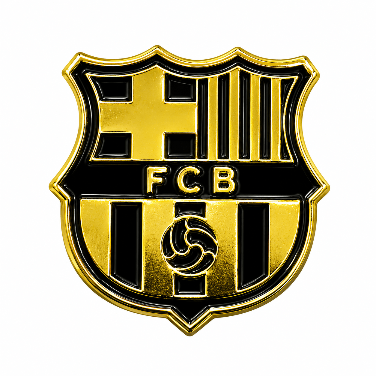 FC Barcelona Gold Enamel Pin | SoccerWearhouse