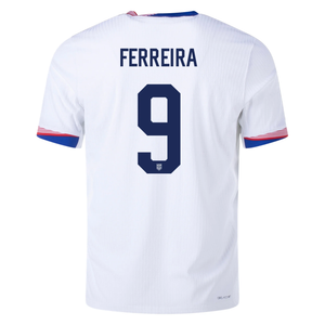 Nike Mens United States Authentic Jesus Ferreira Match Home Jersey 24/25 (White/Obsidian)