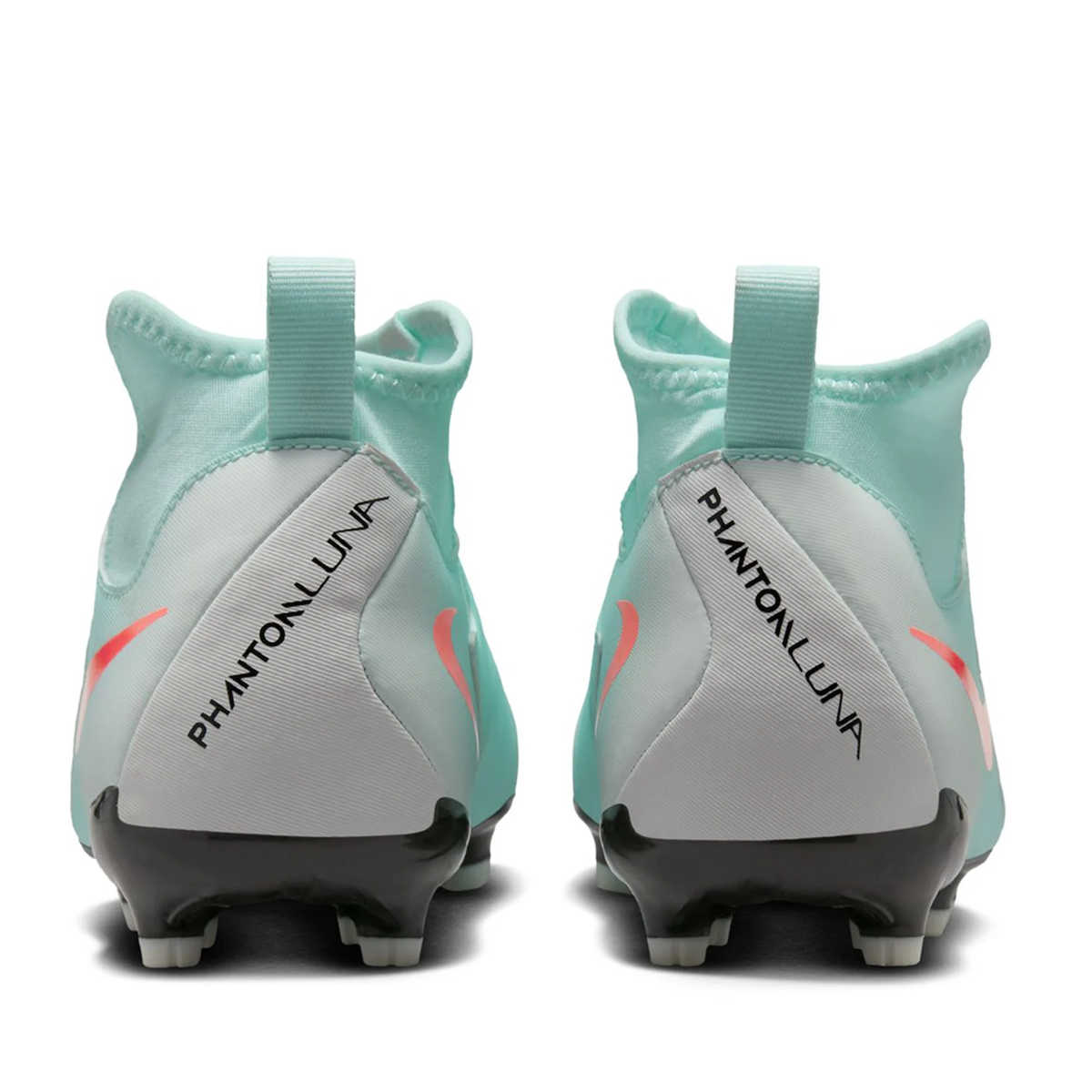 Nike Jr. Phantom Luna II Academy FG/MG Soccer Cleats (Mint/Atomic Red)