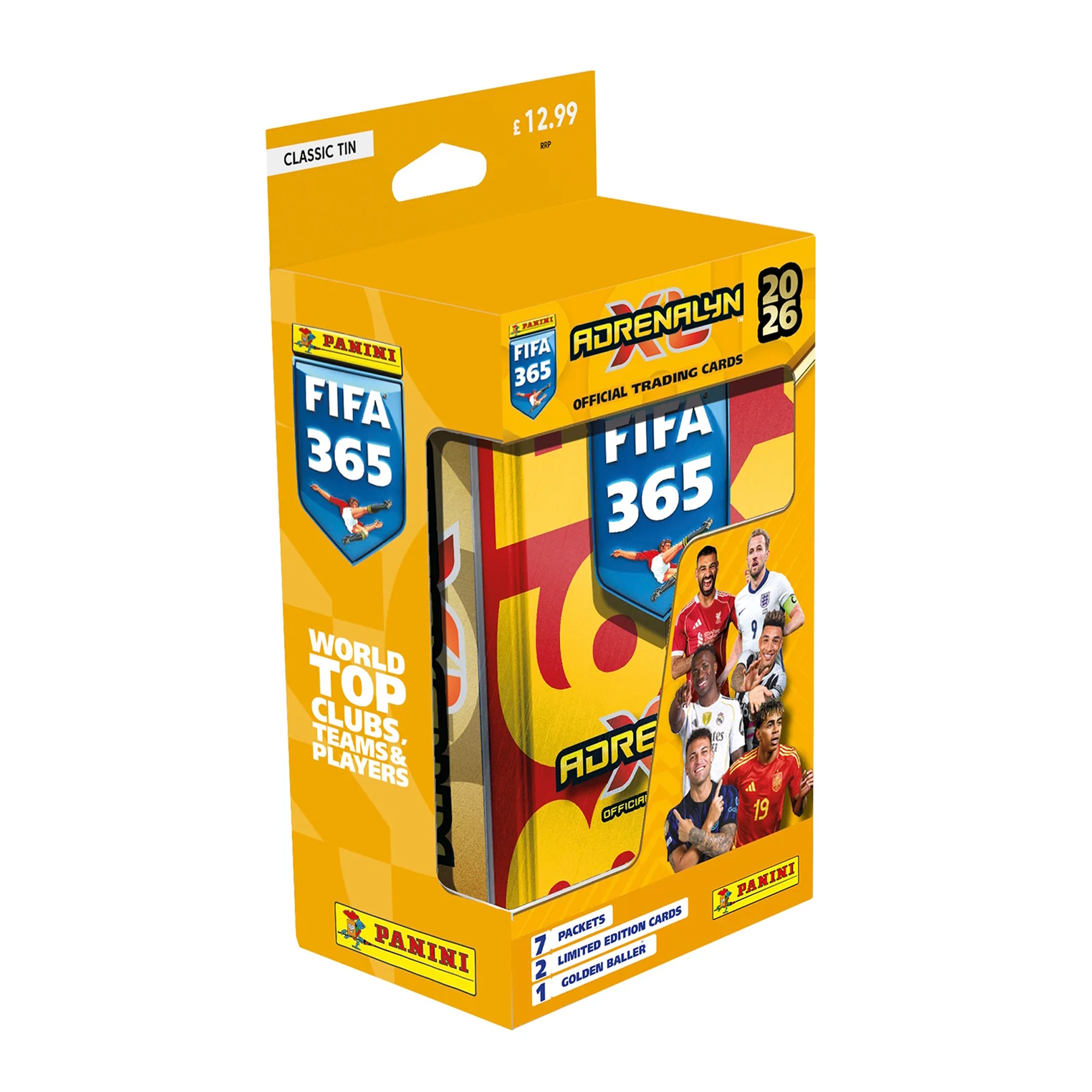 Panini FIFA 365 Adrenalyn Mega Tin Trading Cards 25/26 (42 Cards + 3 Limited Edition)
