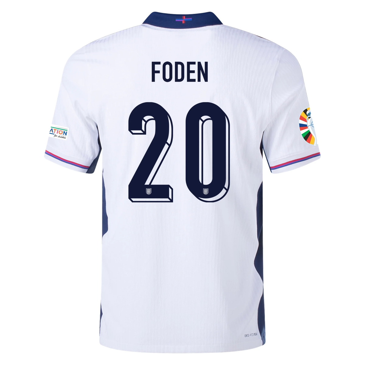 Nike England Authentic Phil Foden Match Home Jersey w/ Euro 2024 Patch ...