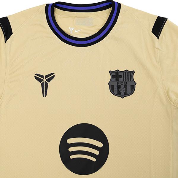 Nike Men's FC Barcelona Away Jersey 25/26 w/ Champions League Patches (Team Gold/Persion Violet/Black)