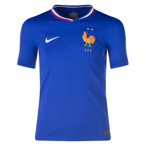 Nike Youth France Home Jersey 24/25 (Bright Blue/University Red)