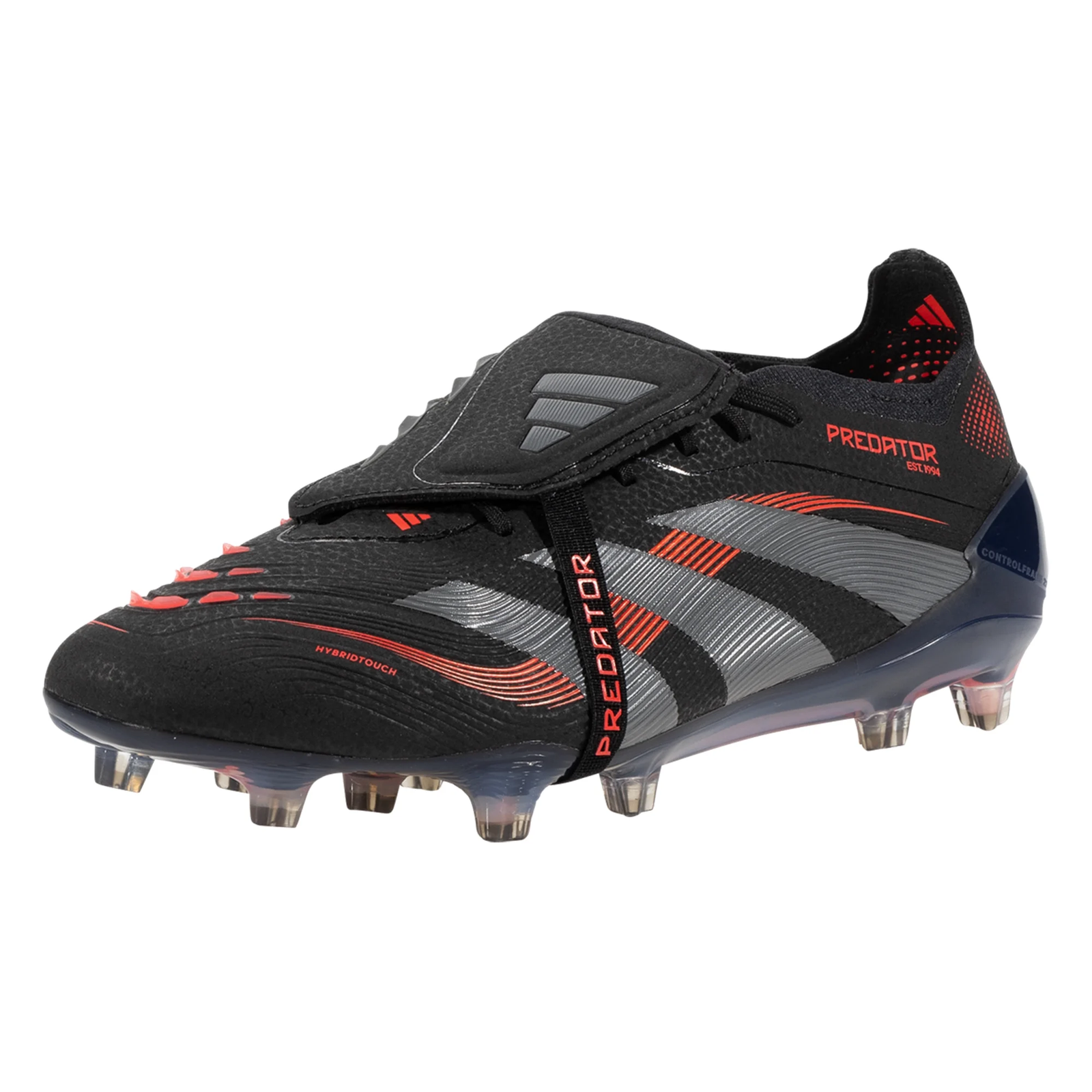 adidas Predator Elite FT FG Soccer Cleats (Black/Grey/Lucid Red)