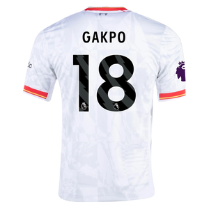 Nike Liverpool Cody Gakpo Third Jersey w/ EPL Patch 24/25 (White/Pure Platinum)