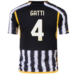 adidas Youth Juventus Gatti Home Jersey 23/24 (Black/White)