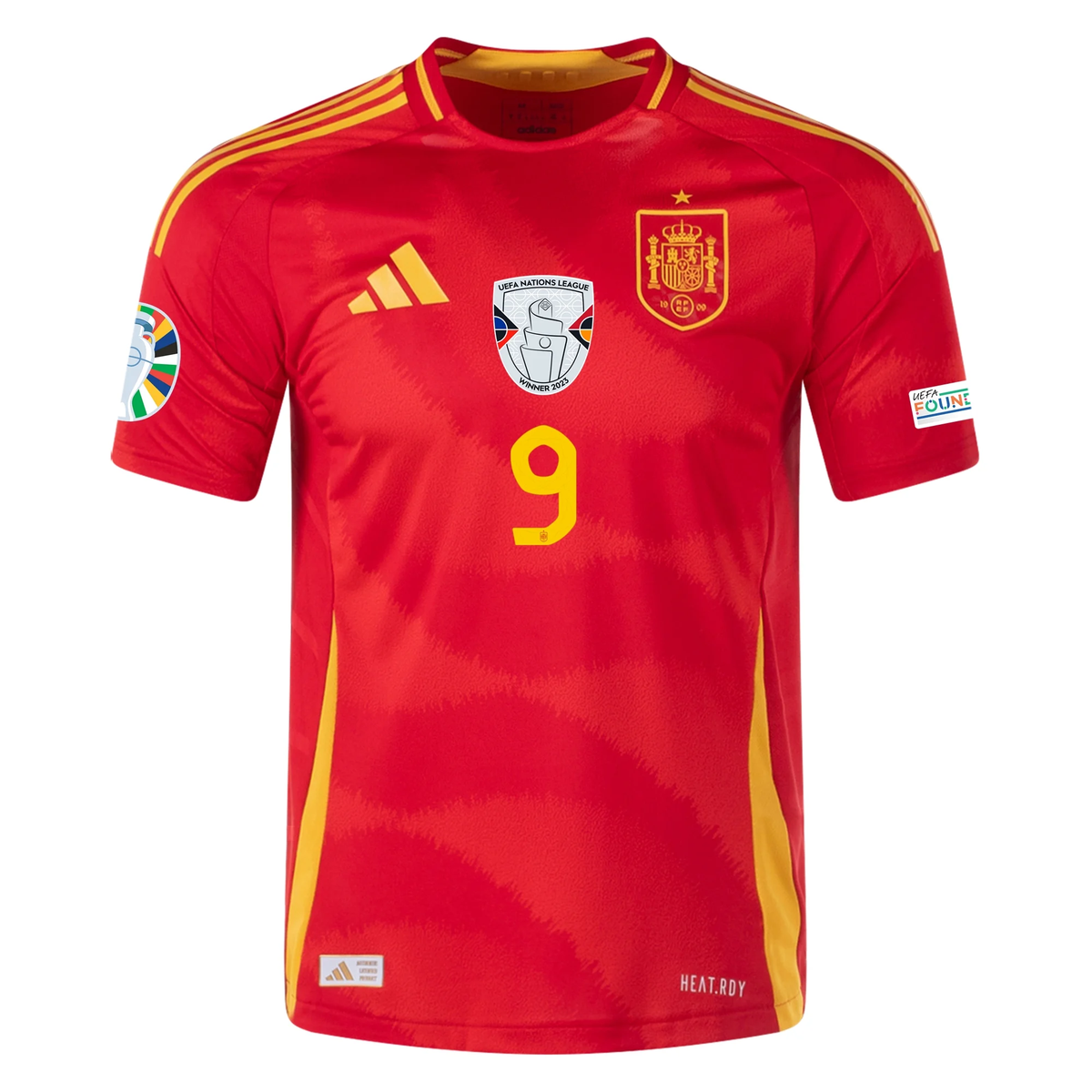 adidas Mens Spain Authentic Gavi Home Jersey w/ Nations League Champio ...