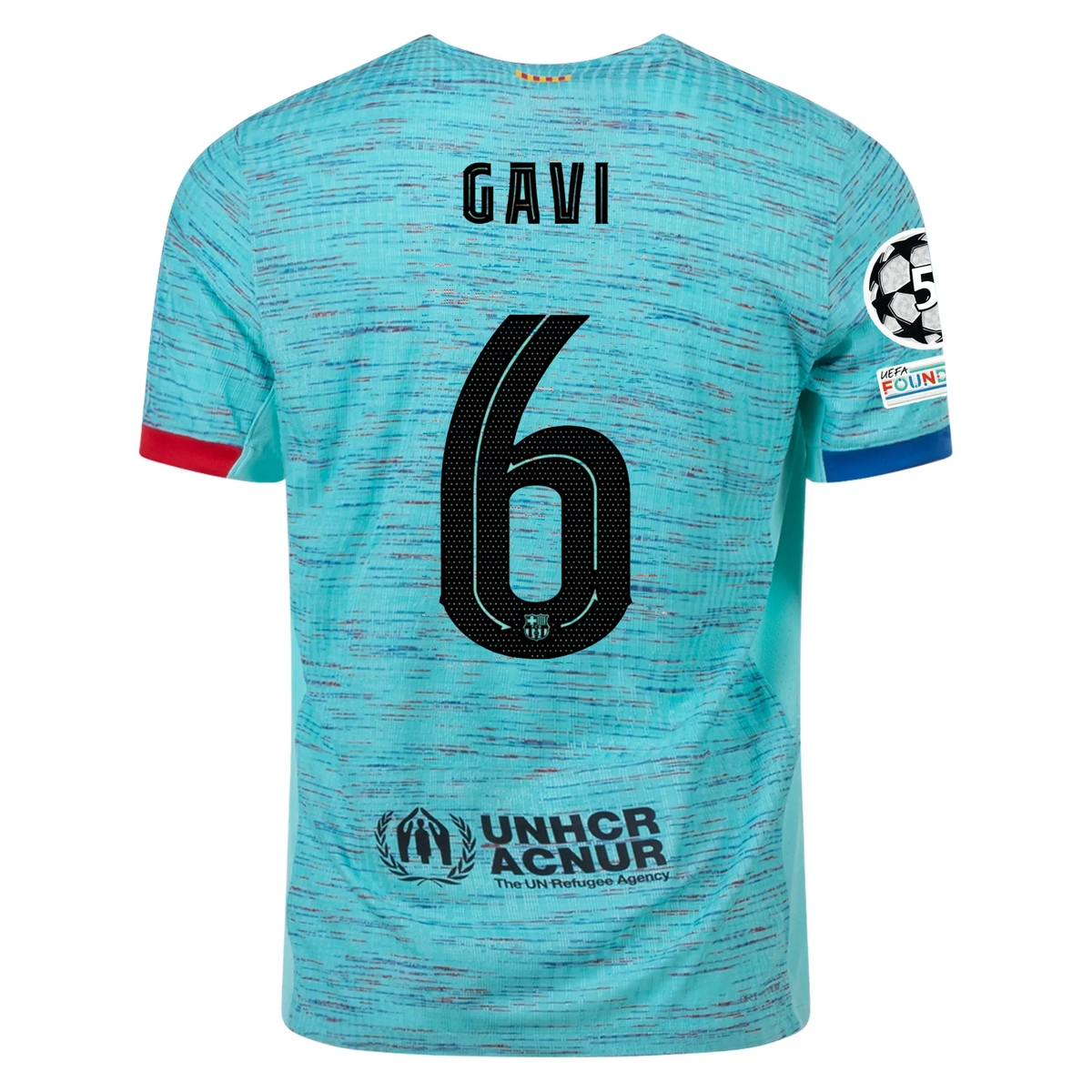 Nike Barcelona Authentic Pablo Gavi Match Vaporknit Third Jersey w/ Ch ...