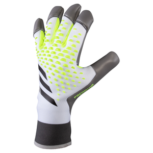 adidas Predator Pro Hybrid Goalkeeper Glove (White/Lucid Lemon)
