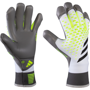 adidas Predator Pro Hybrid Goalkeeper Glove (White/Lucid Lemon)