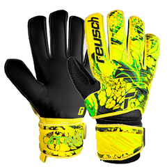 Reusch Attrakt Solid Goalkeeper Glove (Safety Yellow/Black)