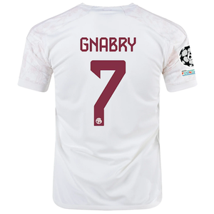 adidas Bayern Munich Serge Gnabry Third Jersey w/ Champions League Patches 23/24 (Off White)