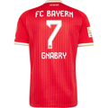 adidas Mens Bayern Munich Serge Gnabry Home Jersey w/ Bundesliga Champion Patch 26/27 (Red)