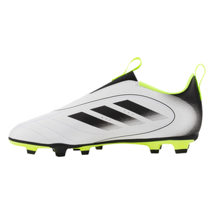 adidas Jr. Goletto IX Laceless FG/MG Soccer Cleats (White/Lucid Lemon)