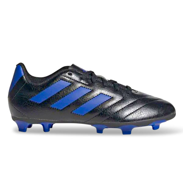 ADIDAS JR. GOLETTO VII Firm Ground Soccer Cleats CORE BLACK ROYAL BLU Soccer Wearhouse