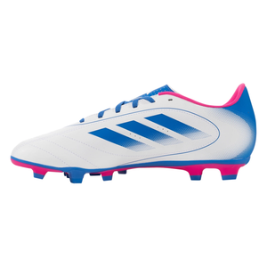 adidas Jr. Goletto IX Laceless FG/MG Soccer Cleats (White/Bright Royal/Pink)