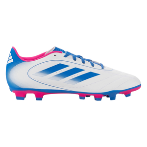 adidas Jr. Goletto IX Laceless FG/MG Soccer Cleats (White/Bright Royal/Pink)