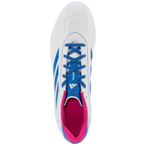 adidas Jr. Goletto IX Laceless FG/MG Soccer Cleats (White/Bright Royal/Pink)